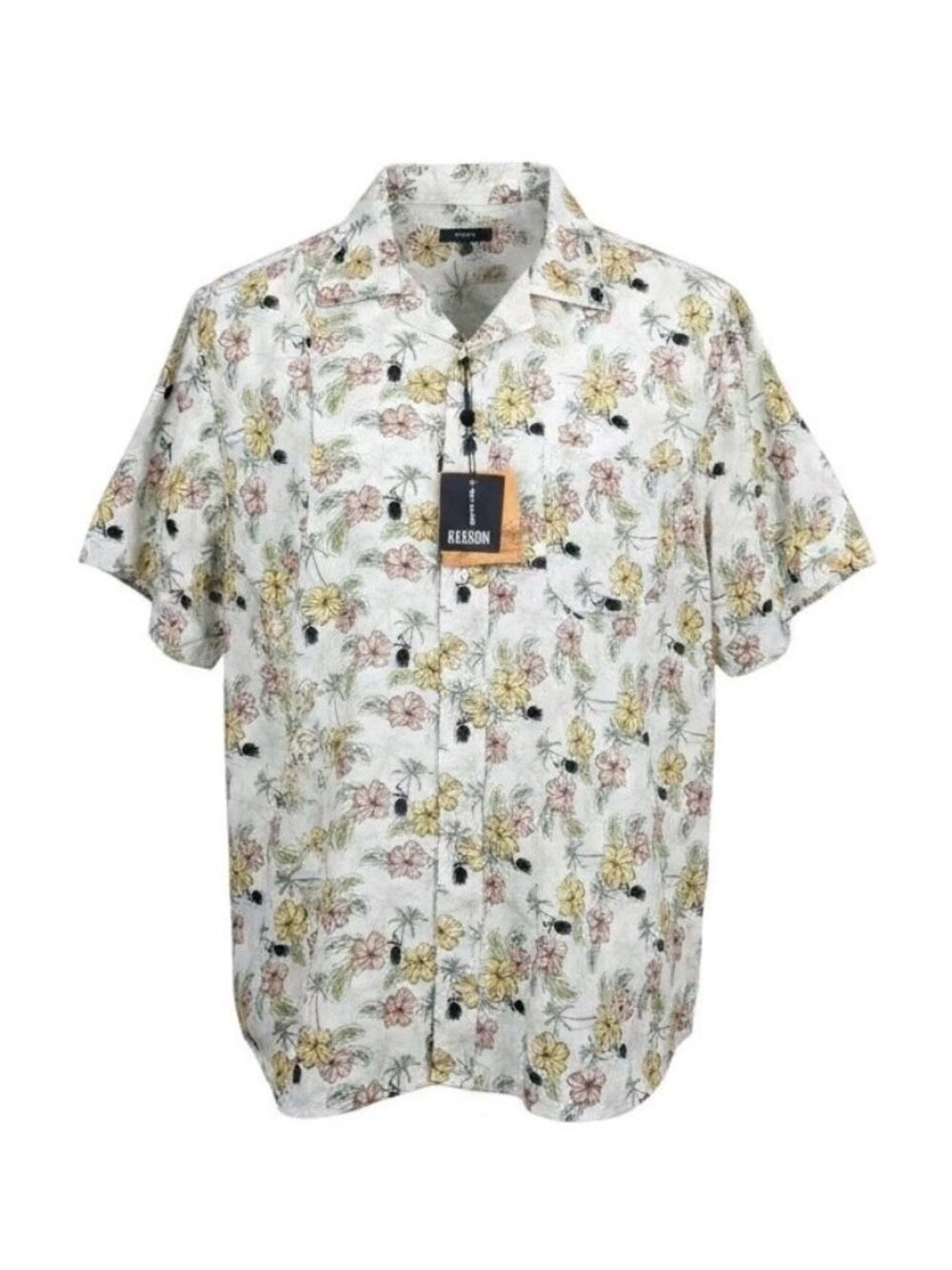 Benson Men's Floral Short Sleeve Button Down Shirt Size Small NWT Hawaiian